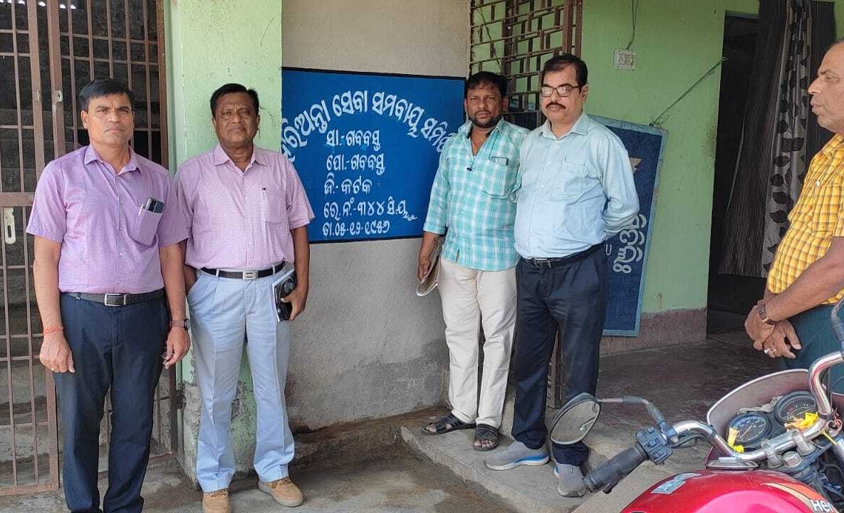 Inspection of the Sri Jagannath FSCS, Harianta, Baranga Block by the State Cooperative Election Commissioner on 28.05.2023